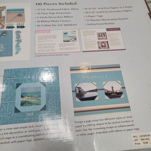 Leeza Gibbons Legacies Complete Scrapbook Kit Of 130 Pages Whimsical Teal - Picture 11 of 13